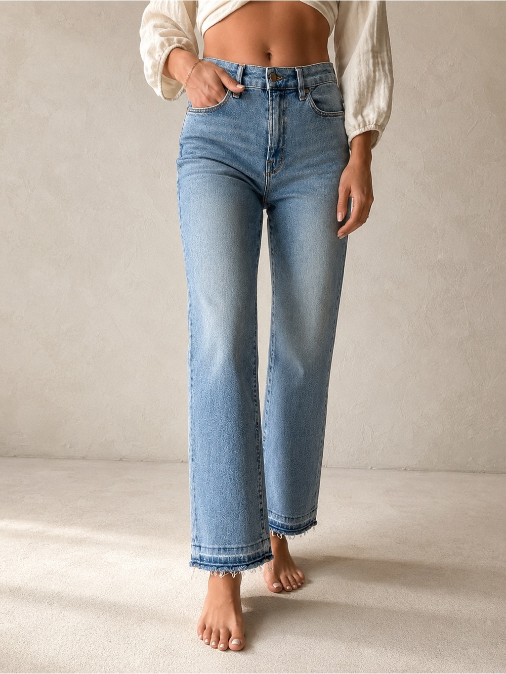 Good American Good Petite Straight High Rise Jeans - Size 6/28